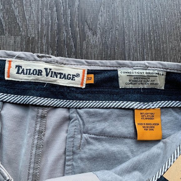 Tailor Vintage NWT Shorts Mens Sz 32 Gray - Picture 5 of 7